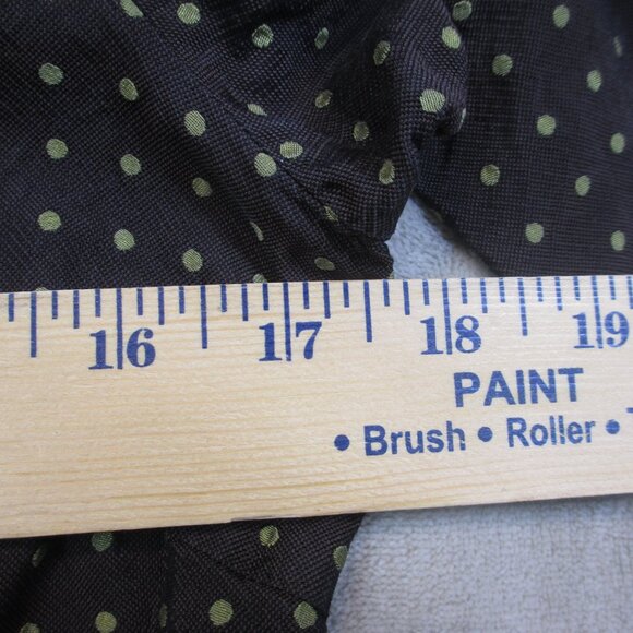 J. McLaughlin Women's Silk Button Up Shirt Long Sleeve Brown Polka Dot Size 4 - Picture 6 of 9